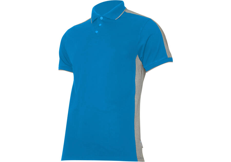 Zdjęcie: Koszulka Polo 190g/m2, niebiesko-szara, 3XL, CE, LAHTI PRO