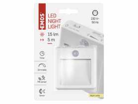 Lampka nocna LED do gniazdka 230 V z czujnikiem EMOS