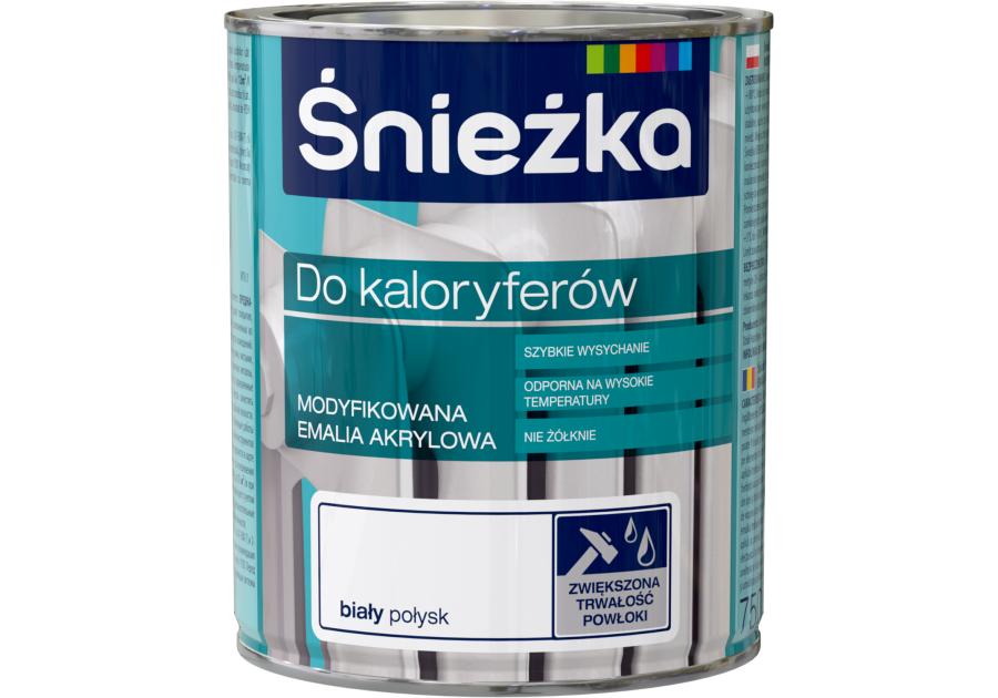 Zdjęcie: Emalia do kaloryferów biały 0,75L ŚNIEŻKA