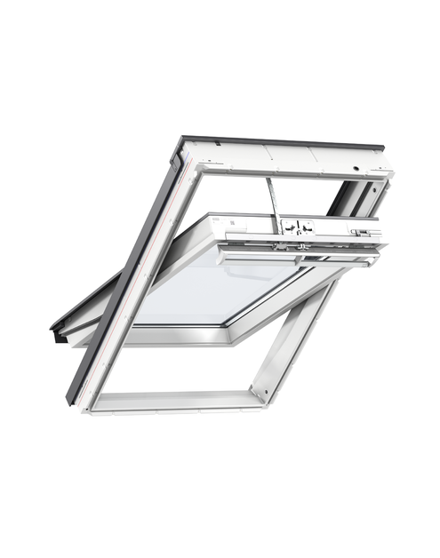 Zdjęcie: Okno elektryczne GGU 006821A drewniano-poliuretanowe otwierane u góry, 134x140 cm VELUX