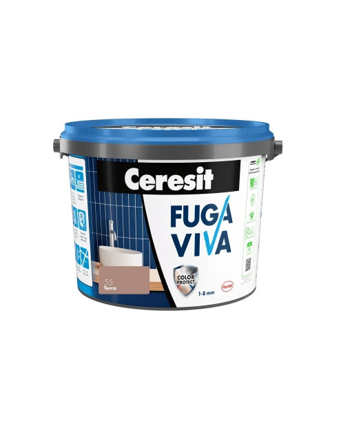 Zdjęcie: Fuga Viva elastyczna cementowa 1-8 mm terra 2 kg CERESIT