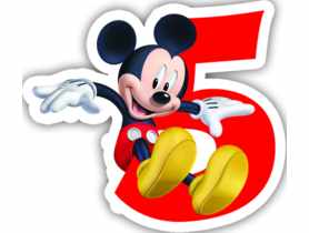 Świeczka urodzinowa Playful Mickey 5 DISNEY
