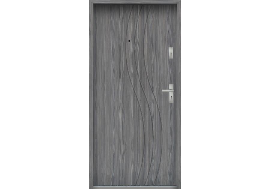 Zdjęcie: Drzwi wejściowe do mieszkań Bastion N-07 Mokka 90 cm lewe ODP KR CENTER