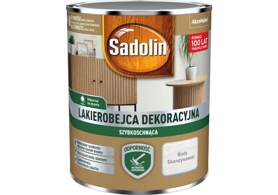 Zdjęcie: Lakierobejca dekoracyjna Biały skandynawski 0,7 L SADOLIN