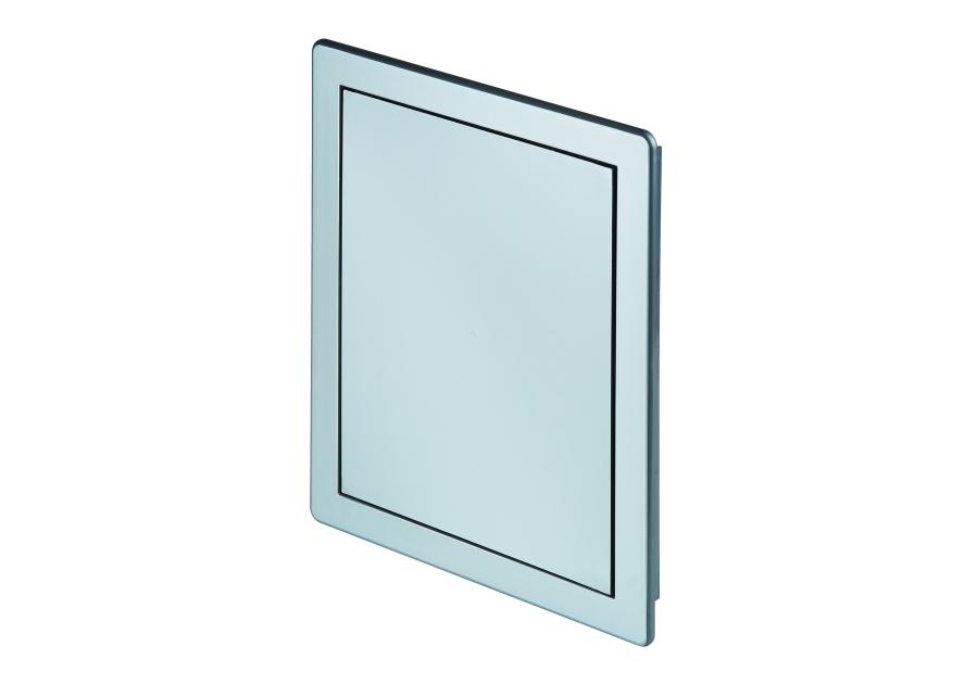 Zdjęcie: Drzwiczki rewizyjne plastikowe 20x25 cm satyna srebrna AWENTA
