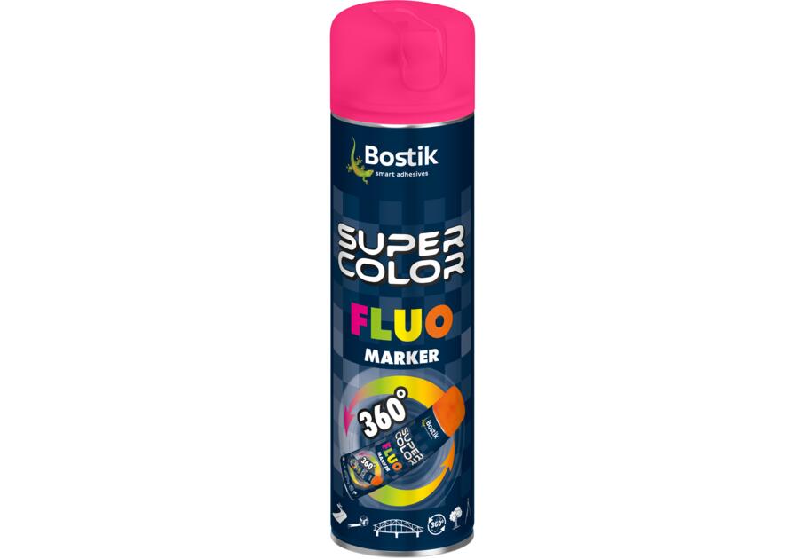 Zdjęcie: Lakier 360  do znakowania Super Color Fluo Marker 360  różowy 500 ml BOSTIK