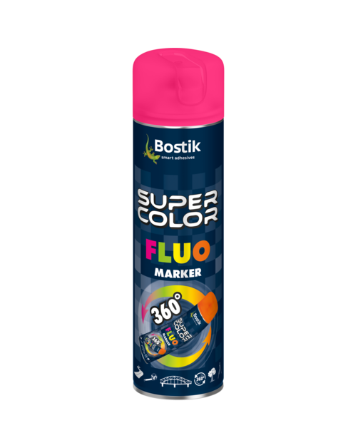 Zdjęcie: Lakier 360  do znakowania Super Color Fluo Marker 360  różowy 500 ml BOSTIK