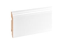 Zdjęcie: Listwa przypodłogowa MDF Biały RAL 9003 okleina półmat 9x1,6 cm dekor 1, 220 cm CEZAR