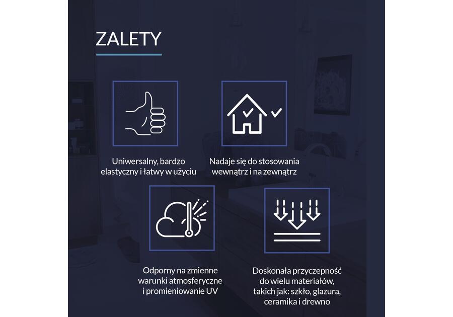 Zdjęcie: Silikon ogólnego stosowania szary 280 ml SUPER PLUS