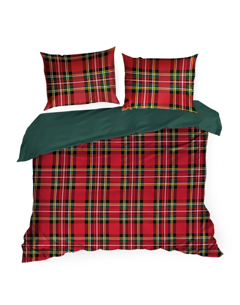 Zdjęcie: Komplet pościeli bawełnianej z nadrukiem świątecznym Jenny 160x200 cm, 70x80 cm - 2 szt. EUROFIRANY