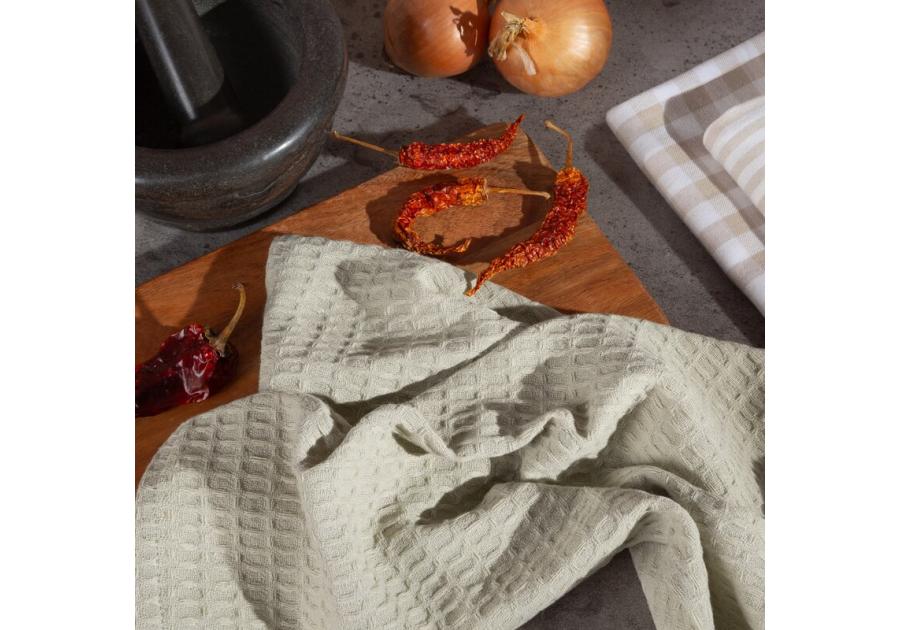 Zdjęcie: Komplet ręczników kuchennych Lucy biało - beżowy 50x70 cm EUROFIRANY