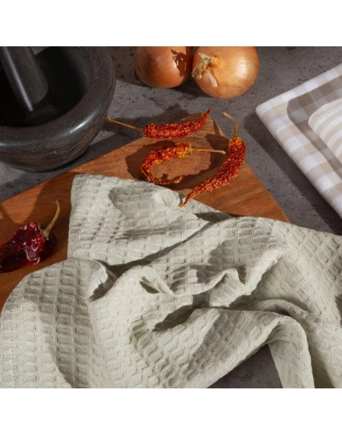 Zdjęcie: Komplet ręczników kuchennych Lucy biało - beżowy 50x70 cm EUROFIRANY