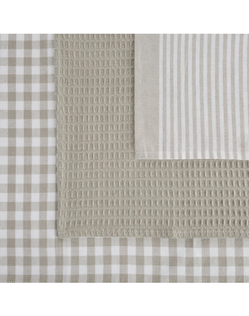 Zdjęcie: Komplet ręczników kuchennych Lucy biało - beżowy 50x70 cm EUROFIRANY