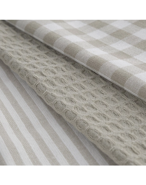 Zdjęcie: Komplet ręczników kuchennych Lucy biało - beżowy 50x70 cm EUROFIRANY