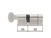 Zdjęcie: Wkładka z gałką Y2100 50/35G satyna YALE