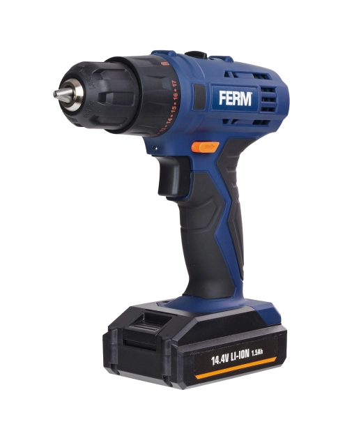 Zdjęcie: Wiertarko-wkrętarka akumulatorowa Li-Ion 14,4V 1,5Ah, FERM,