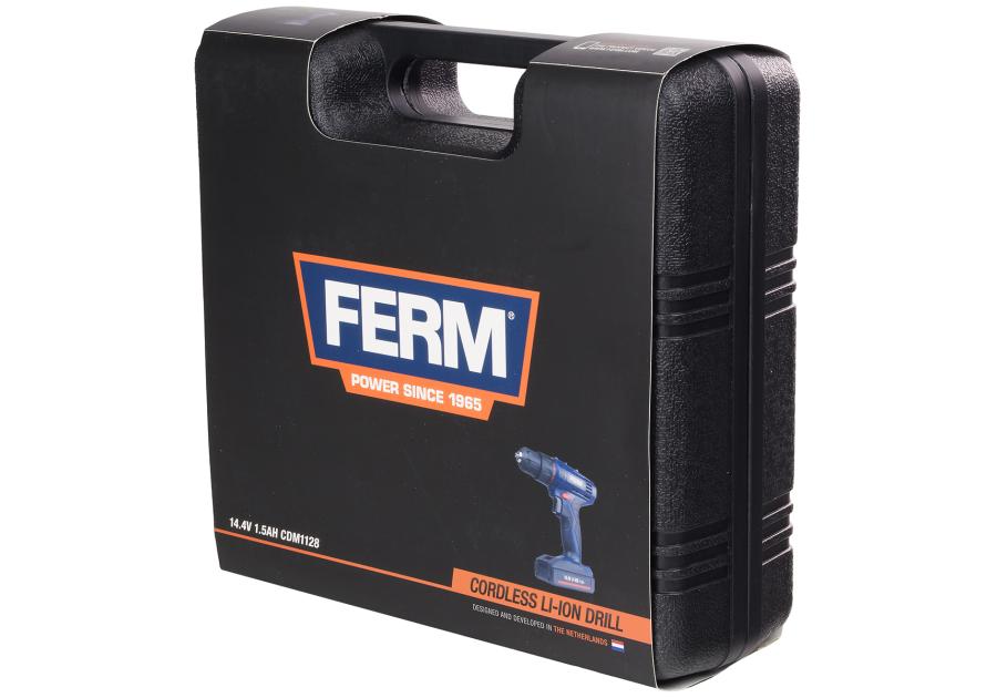 Zdjęcie: Wiertarko-wkrętarka akumulatorowa Li-Ion 14,4V 1,5Ah, FERM,
