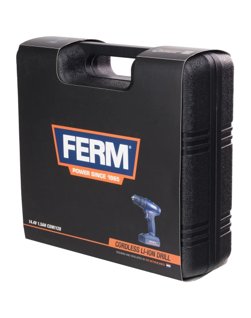 Zdjęcie: Wiertarko-wkrętarka akumulatorowa Li-Ion 14,4V 1,5Ah, FERM,