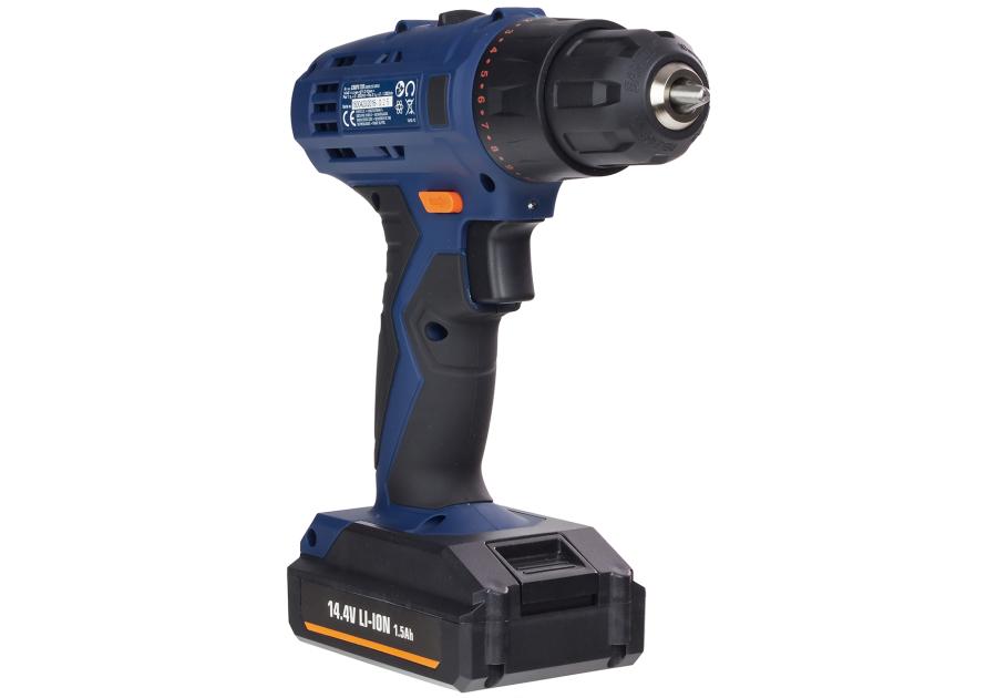 Zdjęcie: Wiertarko-wkrętarka akumulatorowa Li-Ion 14,4V 1,5Ah, FERM,