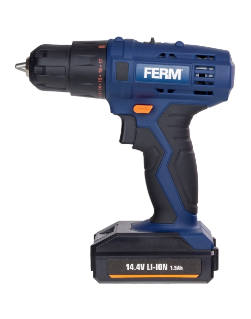 Zdjęcie: Wiertarko-wkrętarka akumulatorowa Li-Ion 14,4V 1,5Ah, FERM,