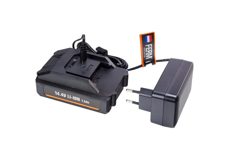 Zdjęcie: Wiertarko-wkrętarka akumulatorowa Li-Ion 14,4V 1,5Ah, FERM,