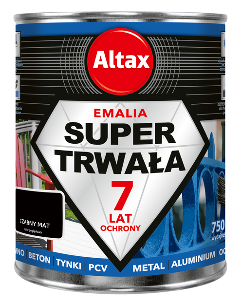 Zdjęcie: Emalia Super Trwała 0,75 L czarny mat ALTAX