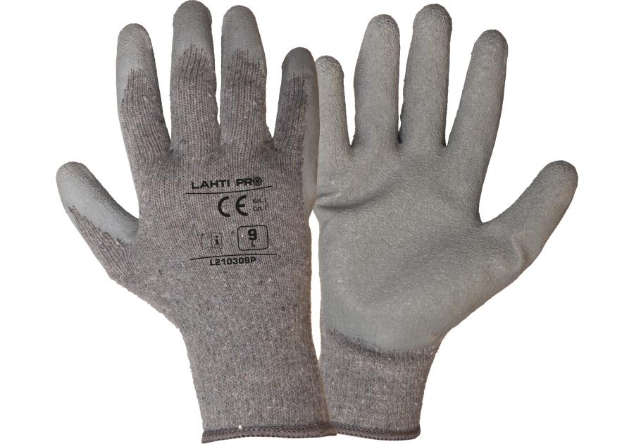 Zdjęcie: Rękawice lateks szare, 12 par, 7, CE, LAHTI PRO