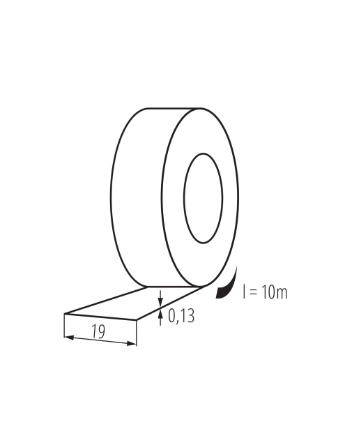 Zdjęcie: Taśma elektrizolacyjna IT-1/10-B KANLUX