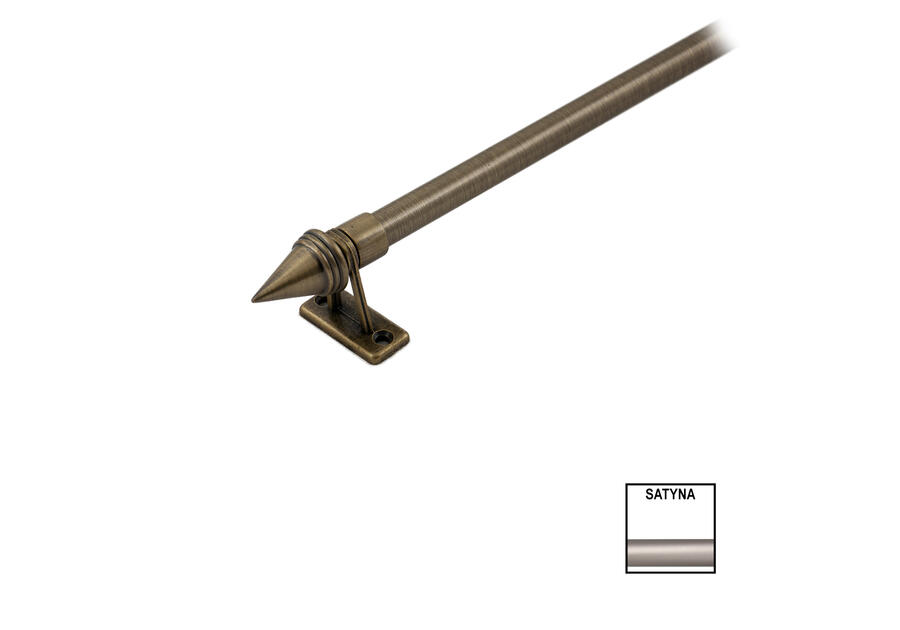 Zdjęcie: Karnisz mini Zeus fi 10 mm - 100 cm stożek satyna KARWEL