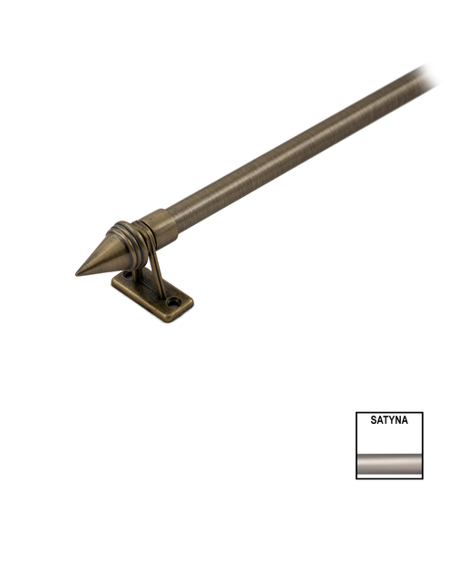 Zdjęcie: Karnisz mini Zeus fi 10 mm - 100 cm stożek satyna KARWEL