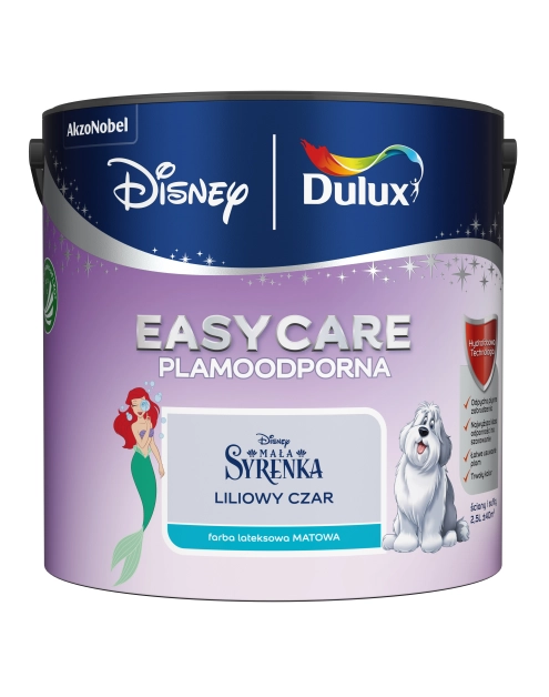 Zdjęcie: Farba lateksowa 2,5 L liliowy czar matowa EASYCARE DISNEY