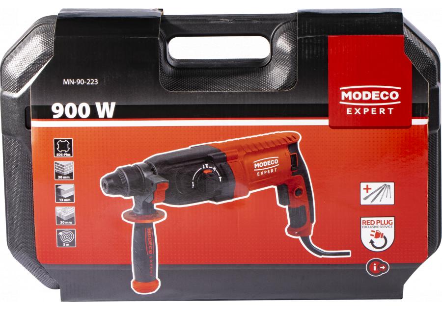 Zdjęcie: Młotowiertarka SDS plus 900 W 30 mm 3,2J akcesoria, walizka MODECO EXPERT
