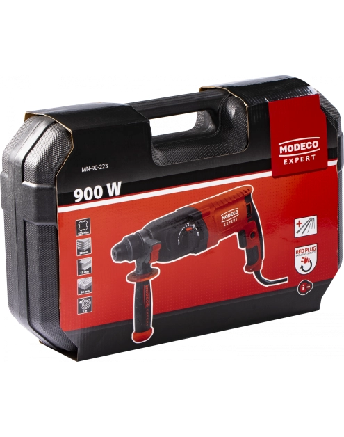 Zdjęcie: Młotowiertarka SDS plus 900 W 30 mm 3,2J akcesoria, walizka MODECO EXPERT