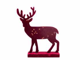 Renifer drewniany bordowy ze złotem ALTOMDESIGN