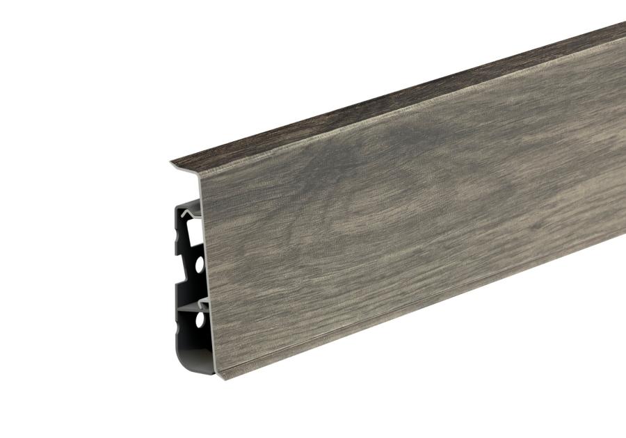 Zdjęcie: Listwa przypodłogowa PVC Hi Line Prestige 2,2x7,5 cm 2,50 m Dąb Olivier Mat CEZAR