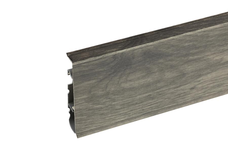 Zdjęcie: Listwa przypodłogowa PVC Hi Line Prestige 2,2x7,5 cm 2,50 m Dąb Olivier Mat CEZAR