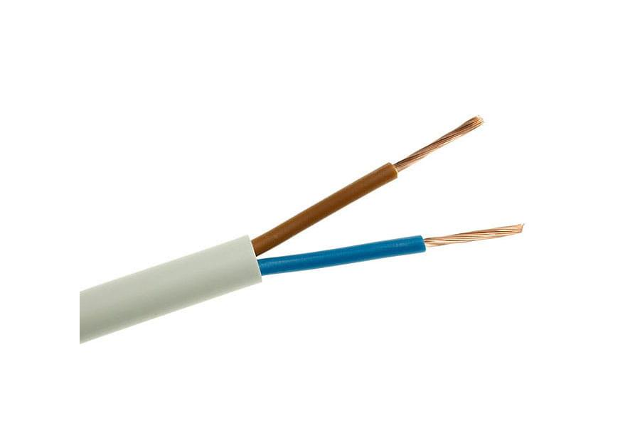 Zdjęcie: Przewód elektryczny OMYp 2x1,0 biały ELEKTROKABEL