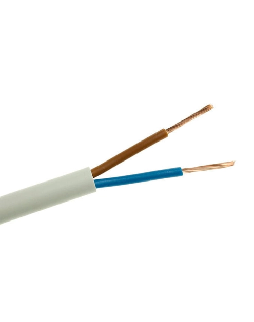 Zdjęcie: Przewód elektryczny OMYp 2x1,0 biały ELEKTROKABEL