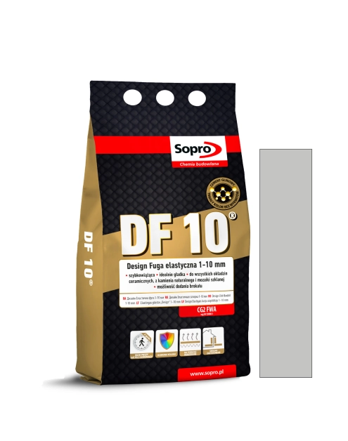 Zdjęcie: Fuga elastyczna Design DF10 1-10 mm naturalny szary 72 1082A SOPRO