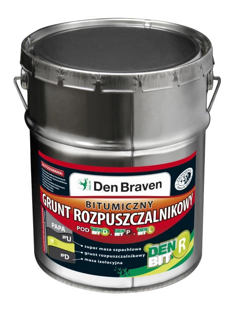 Zdjęcie: Grunt rozpuszczalnikowy bitumiczny Den Bit-R 19 kg DEN BRAVEN
