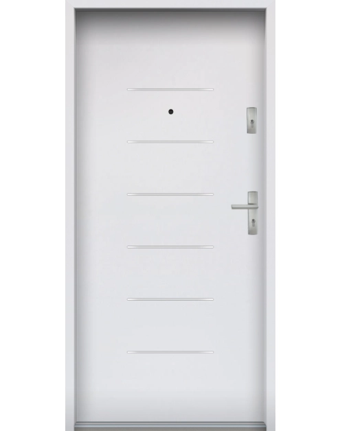 Zdjęcie: Drzwi wejściowe do mieszkań Bastion A-39 Biały 80 cm lewe OSP KR CENTER