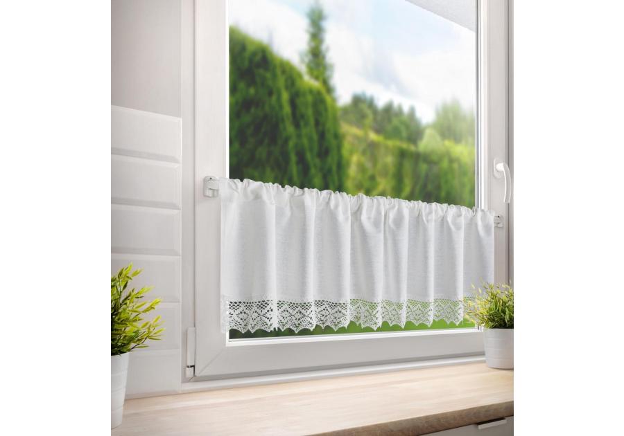 Zdjęcie: Firana gotowa Claire na taśmie 150 x 30 cm biały EUROFIRANY