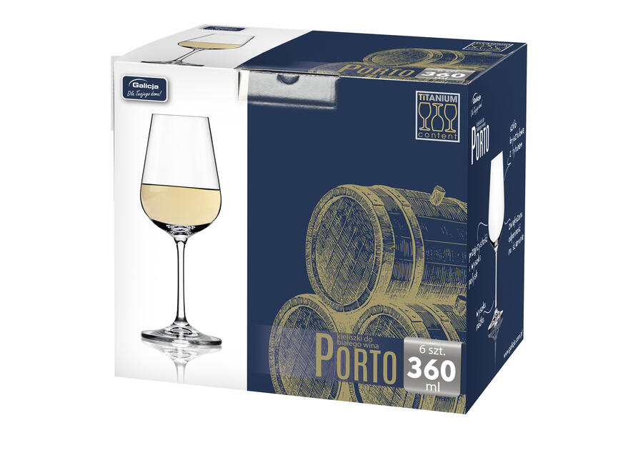 Zdjęcie: Kieliszek na wino Porto 360 ml - 6 szt. GALICJA