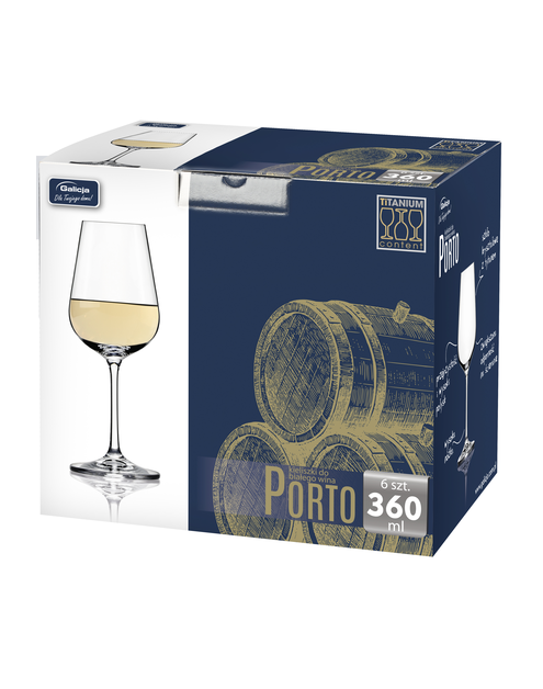 Zdjęcie: Kieliszek na wino Porto 360 ml - 6 szt. GALICJA