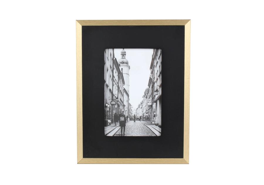 Zdjęcie: Ramka na zdjęcia Turin 18x23 cm, MDF czarno-złoty UNIGLOB