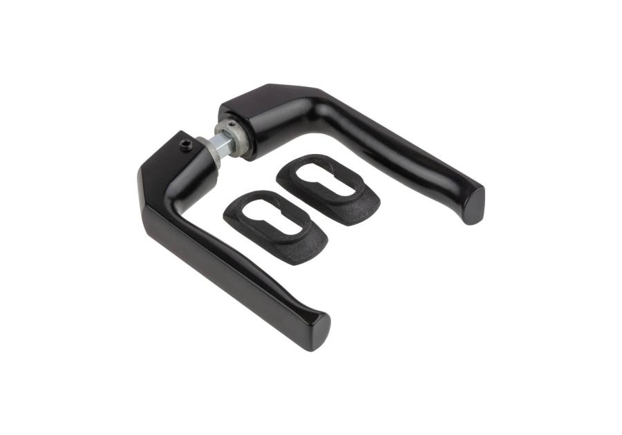 Zdjęcie: Klamka bramowa do kasety z szylem dolnym czarna GAP