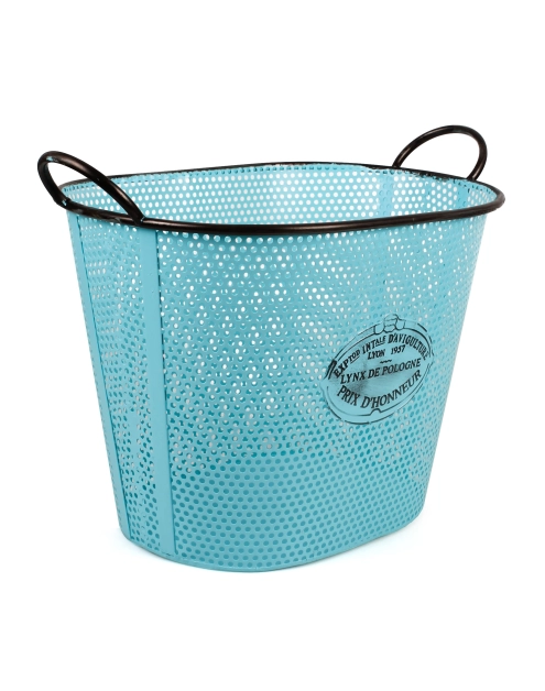 Zdjęcie: Koszyk z uchwytami 42x30x30/35 cm niebieski owalny TIN TOURS