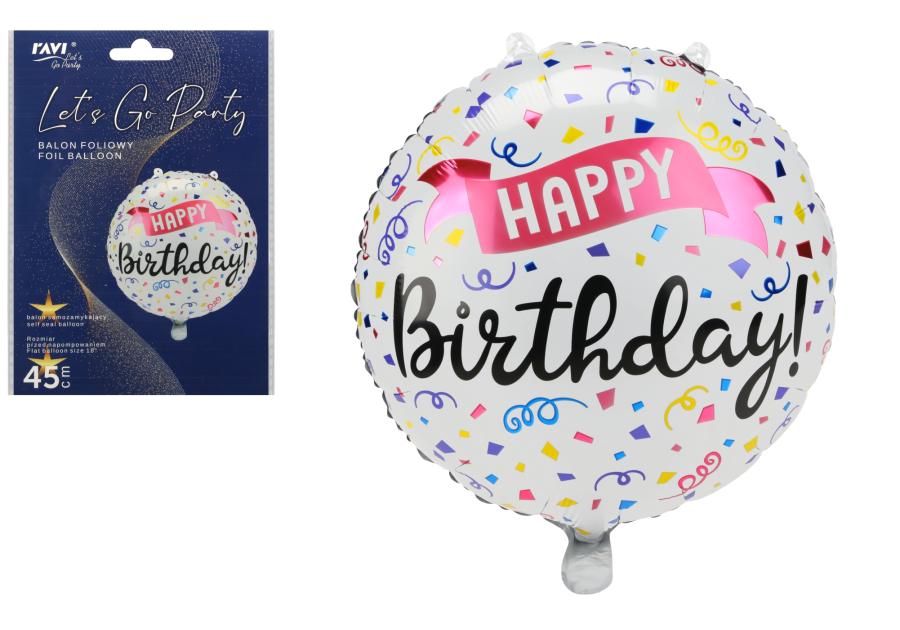 Zdjęcie: Balon foliowy Happy Birthday LGP art. 22141 DECOR