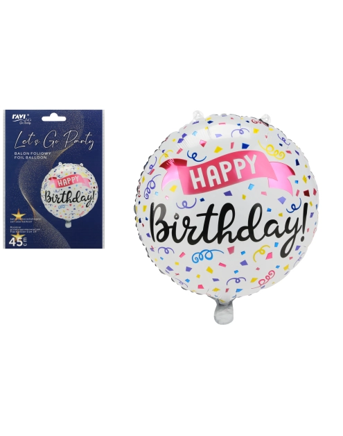 Zdjęcie: Balon foliowy Happy Birthday LGP art. 22141 DECOR