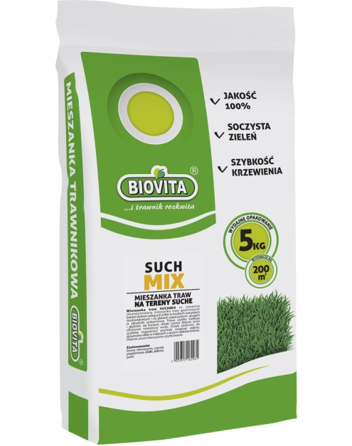 Zdjęcie: Mieszanka nasion traw suchmix 5 kg BIOVITA